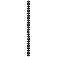 8mm Black Round Rubber Coated Glass Beads by Bead Landing™
