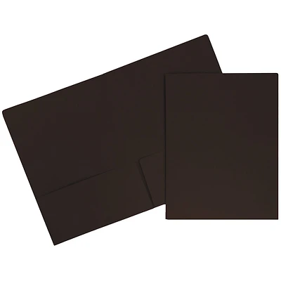 JAM Paper Chocolate Brown 2-Pocket Folders