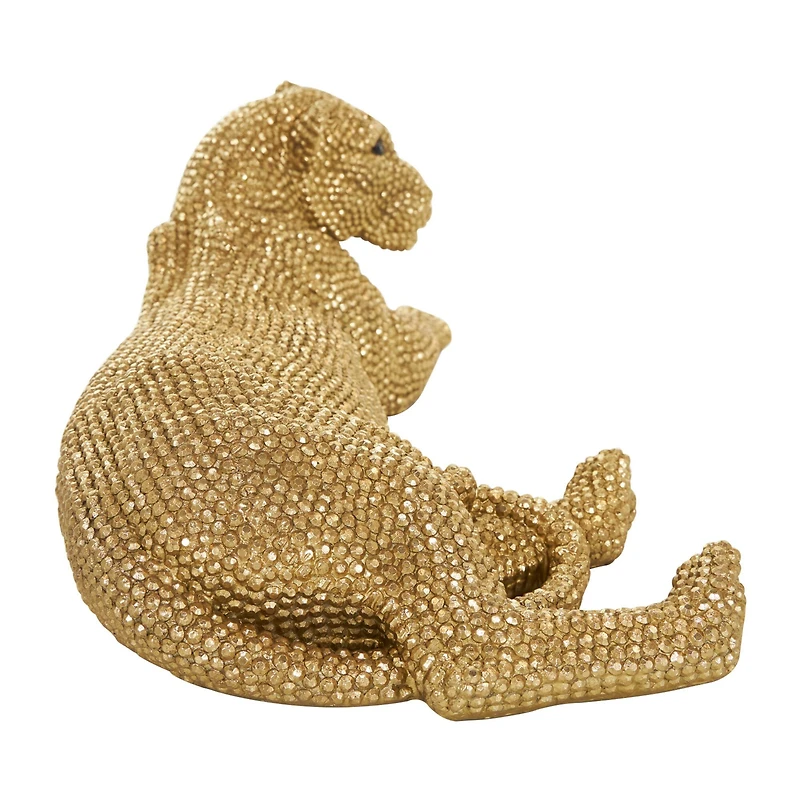 25" Gold Leopard Sculpture