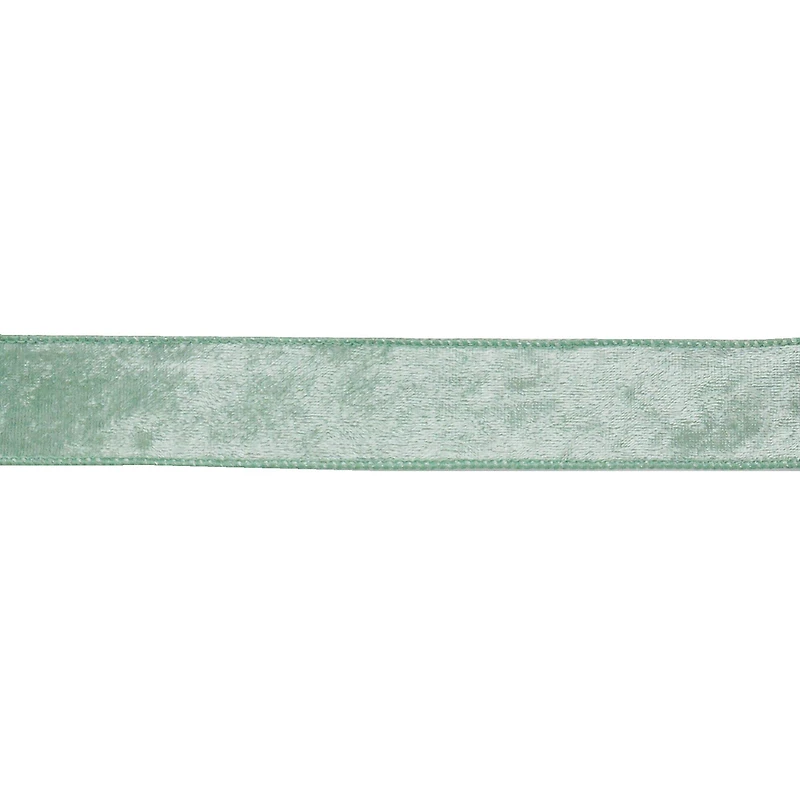 1.5" x 25ft. Sage Wired Velvet Ribbon by Celebrate It®