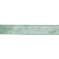 1.5" x 25ft. Sage Wired Velvet Ribbon by Celebrate It®