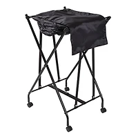 Honey Can Do Black Single Bounce Back Hamper with Wheels and Lid