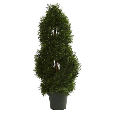 3ft. Double Pond Cypress Spiral Artificial Topiary Tree