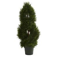 3ft. Double Pond Cypress Spiral Artificial Topiary Tree