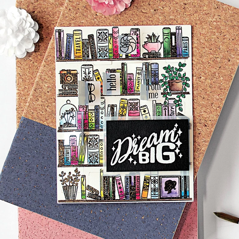 Hero Arts® PolyCLEAR® Bookcase Peek-A-Boo Clear Stamp Set