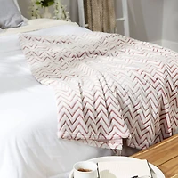 DII® Barn Red Chevron Plush Throw