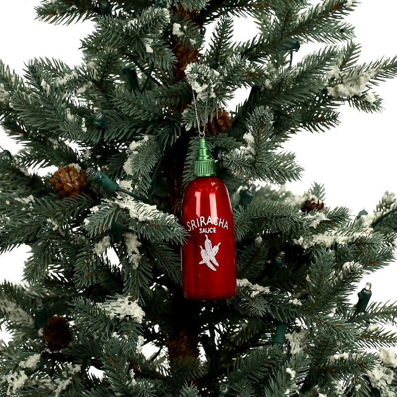 4.5" Siracha Sauce Glass Ornament by Ashland®