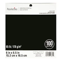 6" x 6.5" Black 65lb. Cardstock Paper Pad by Recollections™, 100 Sheets