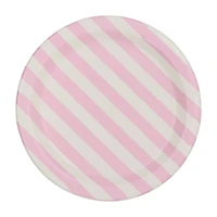 7" Pink & White Striped Plates, 10ct. by Celebrate It™