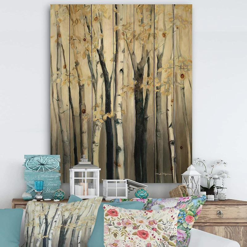 Designart - Golden Birch Forest III