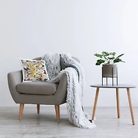 Stupell Industries Trendy Glam Drip Logo Bold Rose Blossom Throw Pillow, 18" x 18"