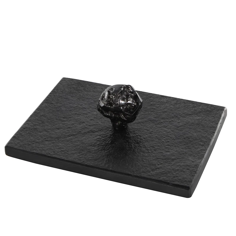 Black Textured Decorative Box Set with Knobs