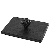 Black Textured Decorative Box Set with Knobs