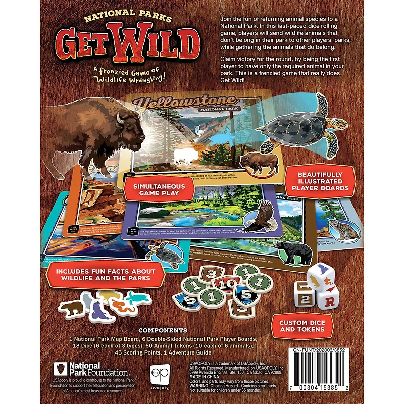 USAopoly National Parks Get Wild Game