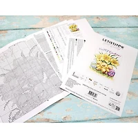 LetiStitch Three Chicks with Daffodils & Egg Counted Cross Stitch Kit