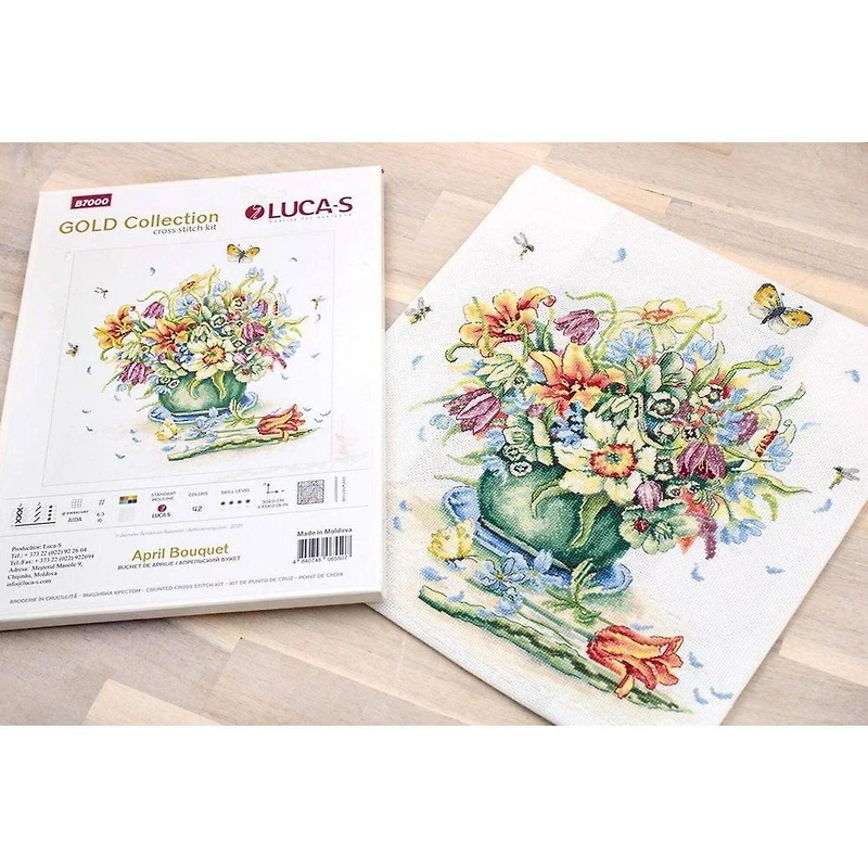 Luca-s April Bouquet Counted Cross Stitch Kit