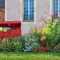 NEX 47ft. Black Decorative Arch Garden Fence