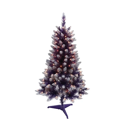 6 Pack: 4ft. Pre-Lit Fashion Purple Pine Artificial Christmas Tree, Clear Lights