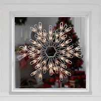 Lighted Snowflake Christmas Window Silhouette Decoration - 15.25"