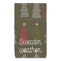 Sweater Weather Green Tree Pattern Tea Towel Set