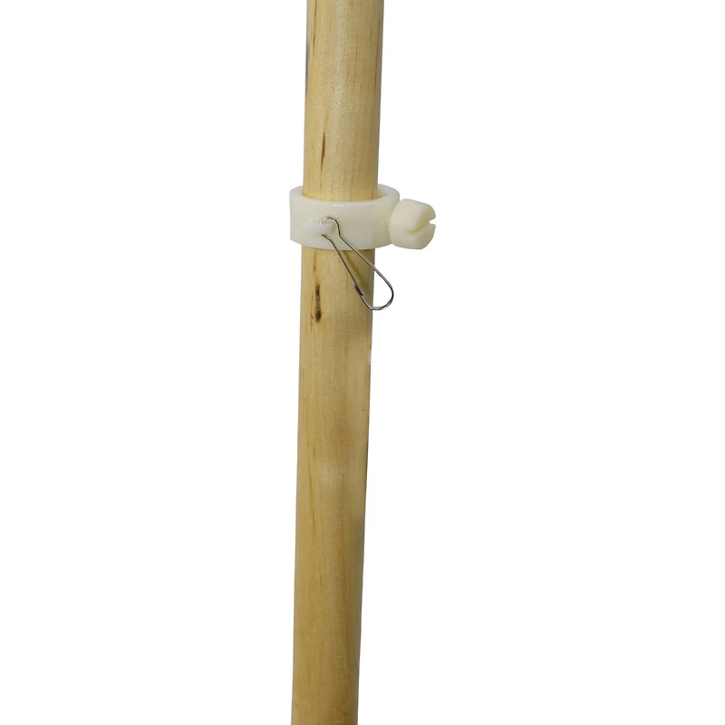 5ft. Wooden Flagpole with Anti-Furling Ring & Bracket Kit