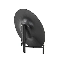 18" Green & Turquoise Glass Glam Decorative Plate with Stand