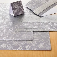 Gray Floral Paper by Recollections™, 12" x 12"