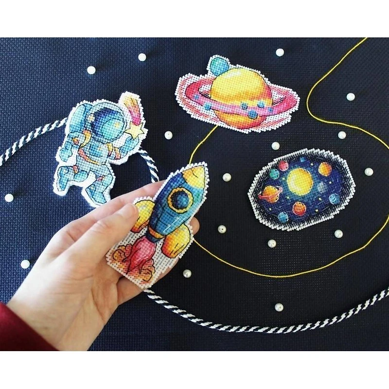 MP Studia Space Plastic Canvas Counted Cross Stitch Kit