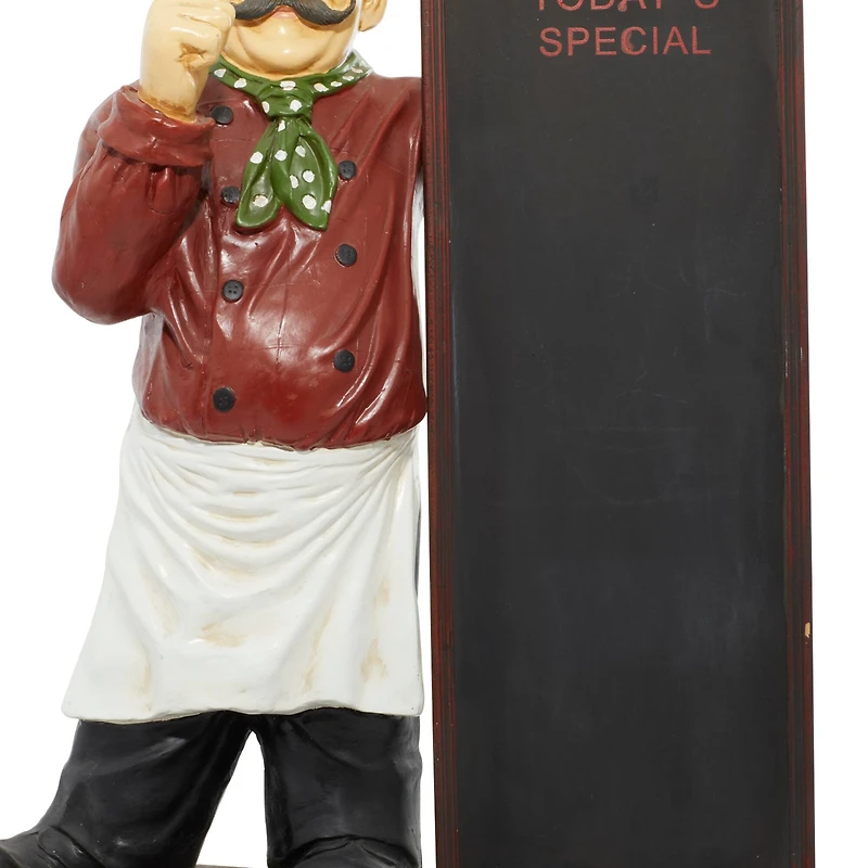 3ft. Multi Polystone Traditional Chef Chalkboard Sign