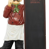 3ft. Multi Polystone Traditional Chef Chalkboard Sign