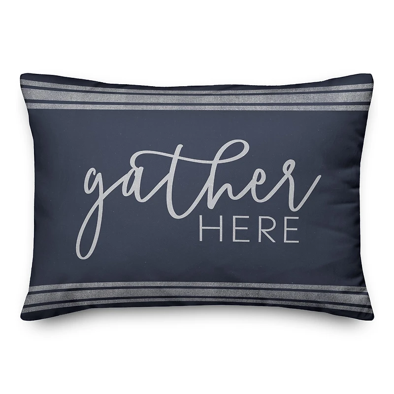 Gather Here Throw Pillow 14" x 20"