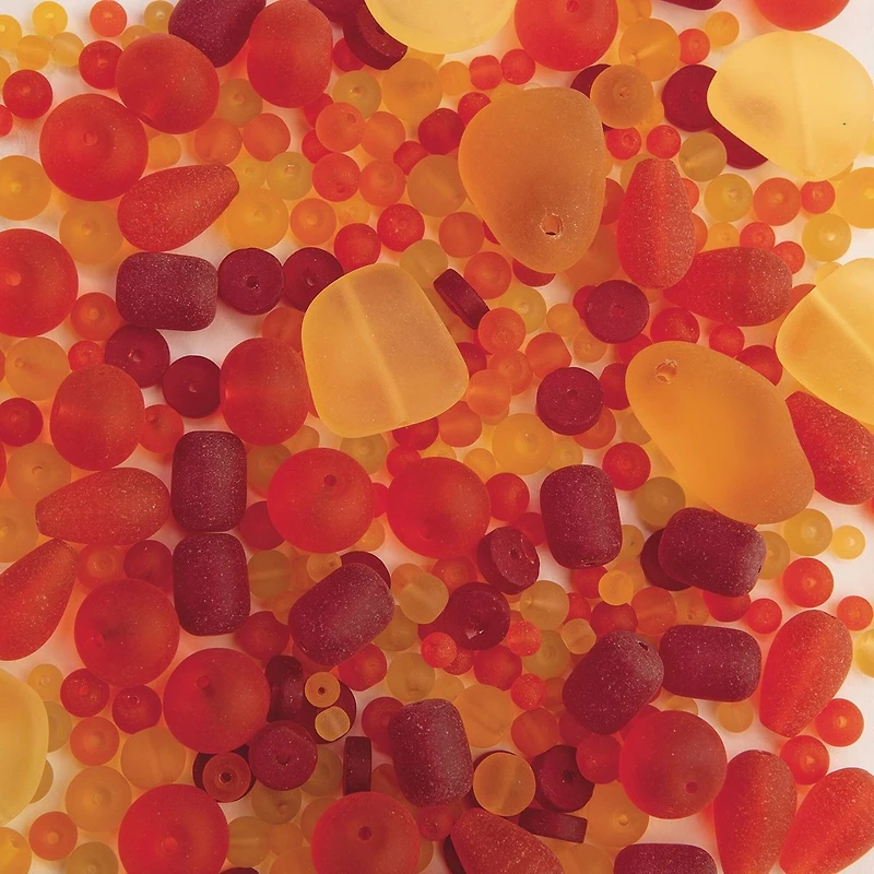 S&S® Worldwide Burning Sun Sea Glass Beads