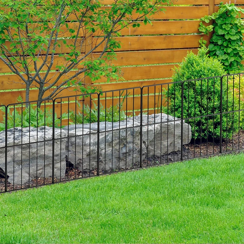 NEX 10ft. Black Square-Shaped Garden Fence