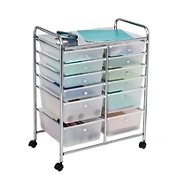 Honey Can Do Chrome 12-Drawer Rolling Craft Storage Cart