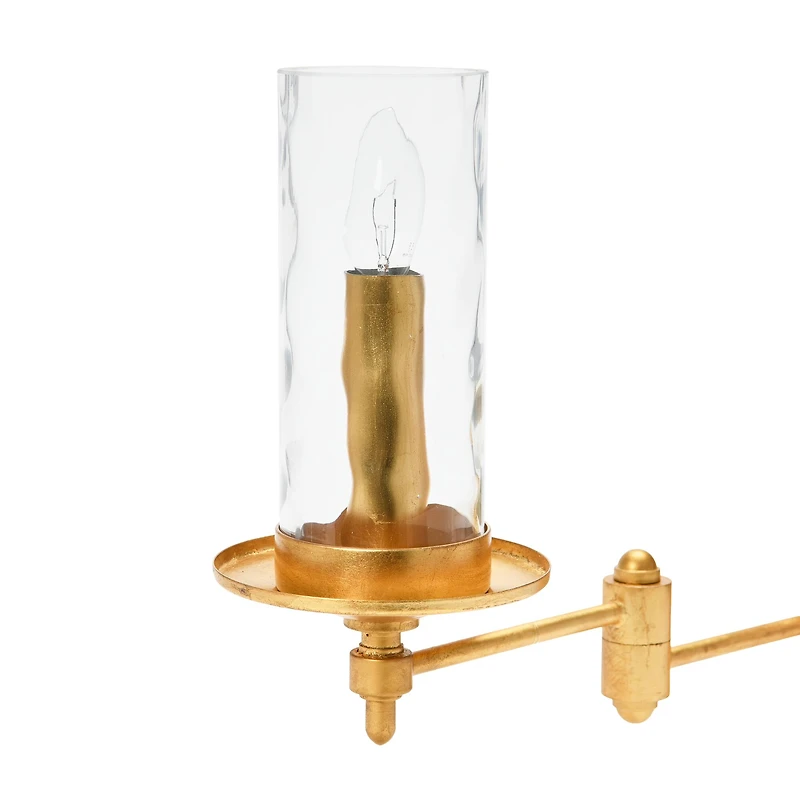 Hello Honey® 18" Gold Metal & Glass Wall Sconce