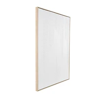 White wooden abstract dimensional dot home wall décor with brown wooden frame