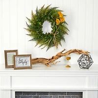 23" Fern & Calla Lily Wreath