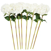 33" White Hydrangea Artificial Flower Stem, 8ct.