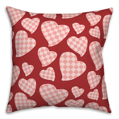 Buffalo Check Valentine's Day Heart Throw Pillow