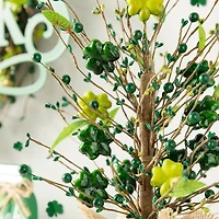 Glitzhome® 18" St Patrick's Shamrock and Berry Table Tree