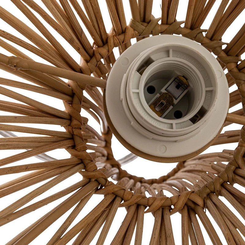 Hello Honey® Round Wicker Pendant Light