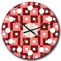 Designart 'Retro Abstract Pattern Design Iv Mid-Century Modern Wall Clock