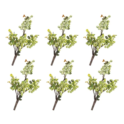 17" Green Berry Foliage Sprays, 6ct.