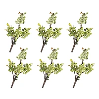 17" Green Berry Foliage Sprays, 6ct.