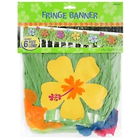 70" Summer Hibiscus Banner with Fringe