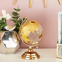 13" Gold Glass Traditional Globe