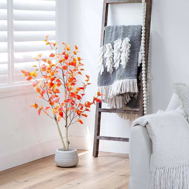 4ft. Potted Artificial Autumn Birch Tree