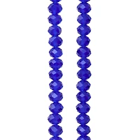 Sapphire Glass Rondelle Beads, 8mm by Bead Landing™