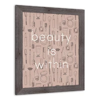 Beauty is Within Print in Gray Frame