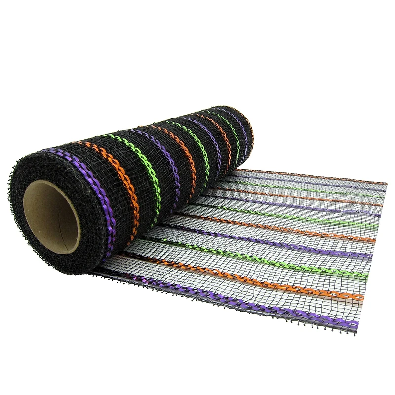 10" x 19ft. Black Striped Mesh by Celebrate It™